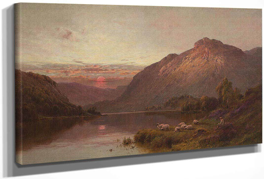 Evening Repose In The Highlands By Alfred De Breanski Fine Art Print