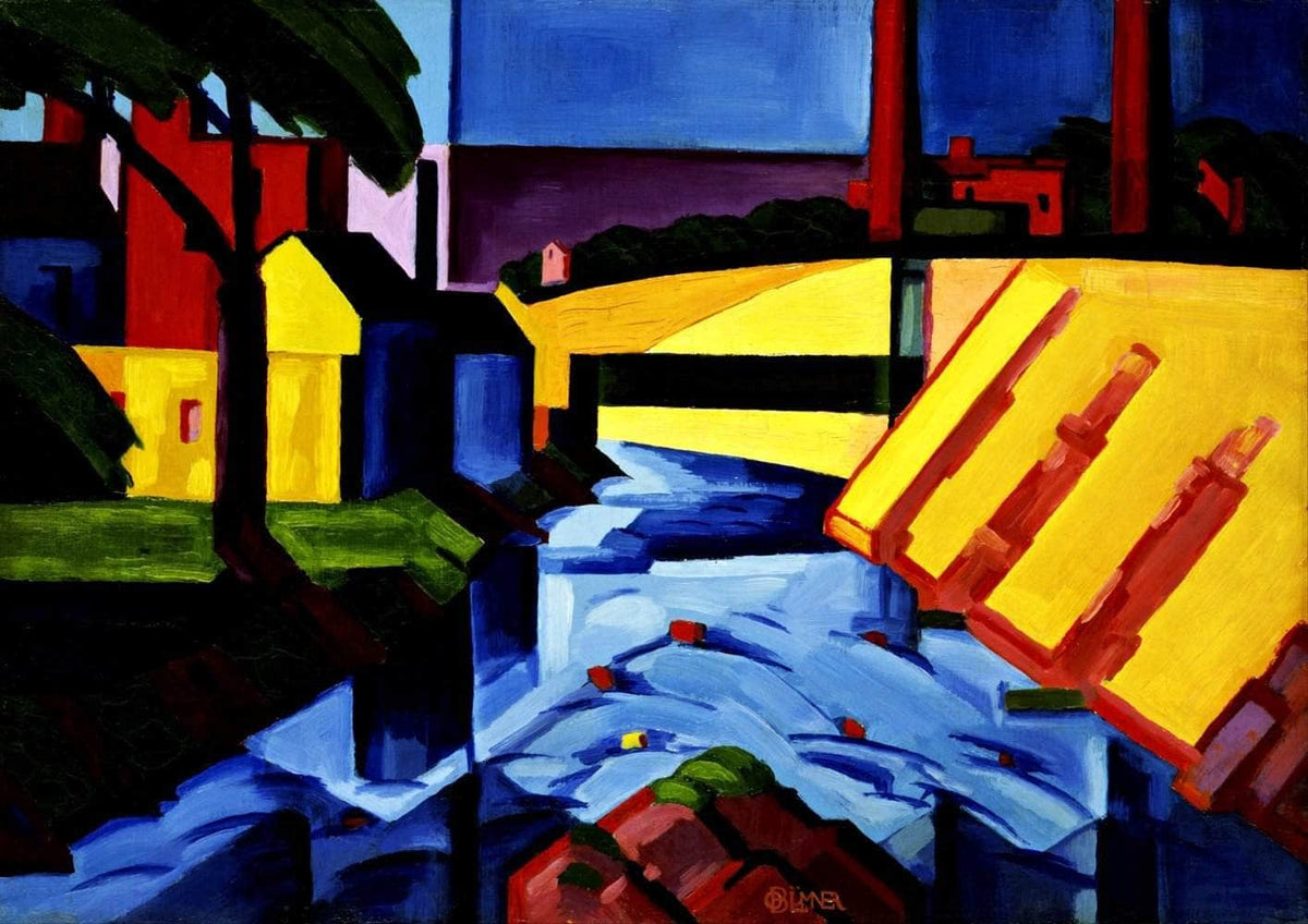 Evening Tones Painting Oscar Bluemner Canvas Art Fine Art Print