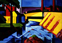 Evening Tones Painting Oscar Bluemner Canvas Art Fine Art Print