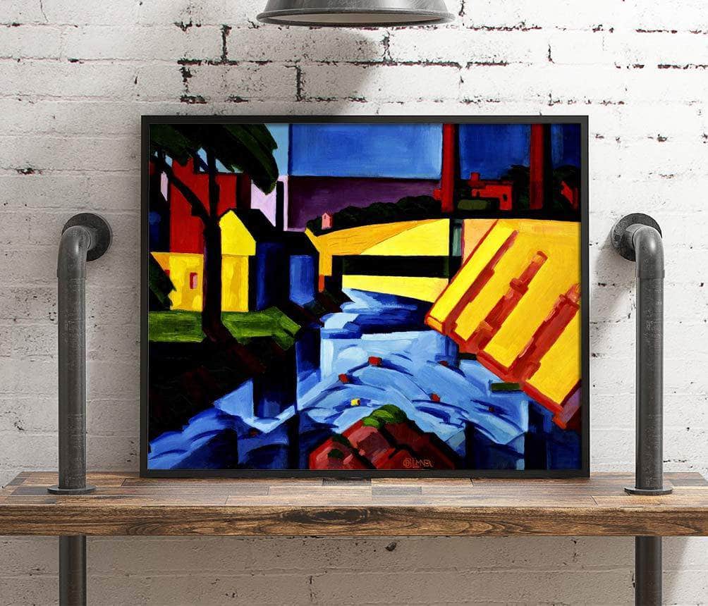 Evening Tones Painting Oscar Bluemner Canvas Art Fine Art Print