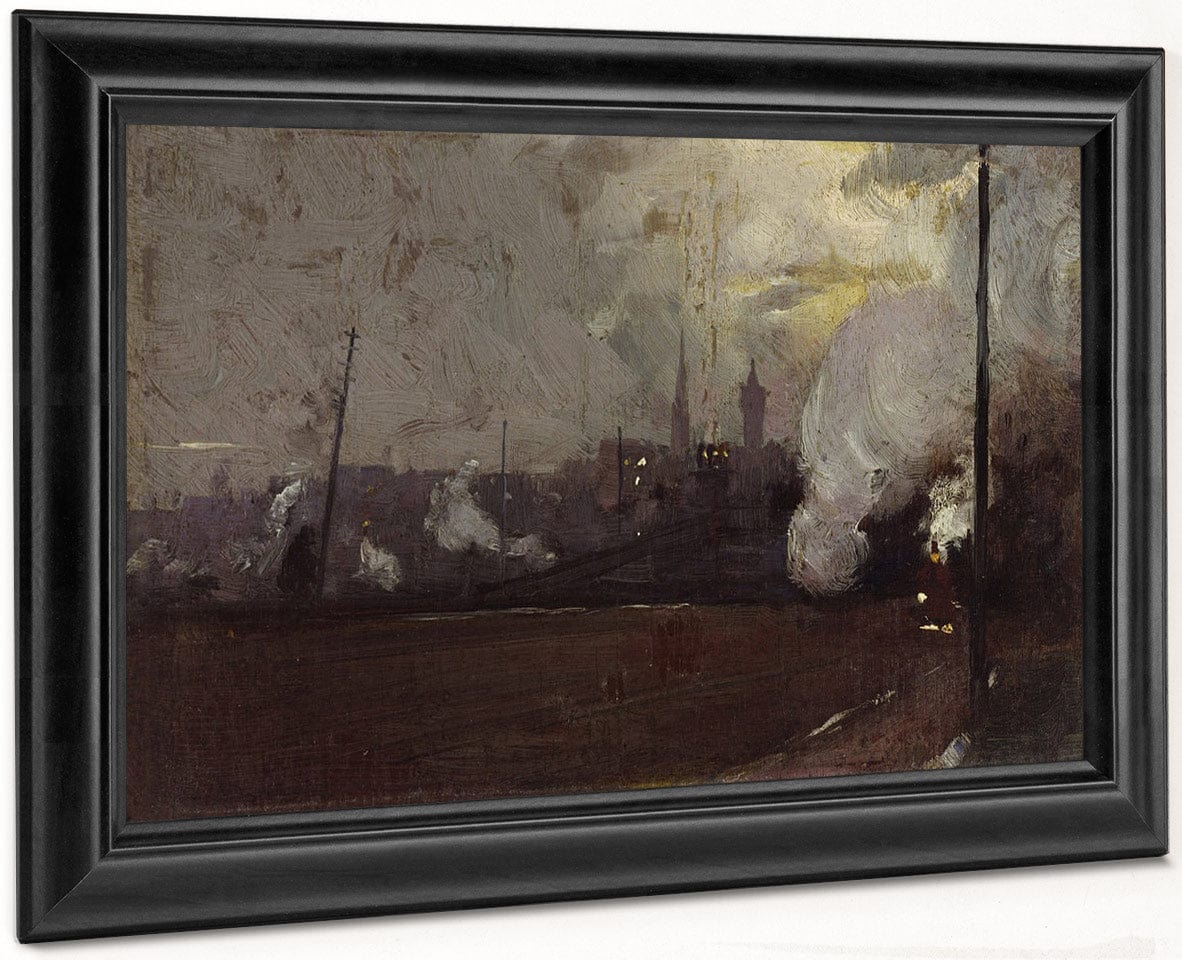 Evening Train To Hawthorn By Tom Roberts Fine Art Print