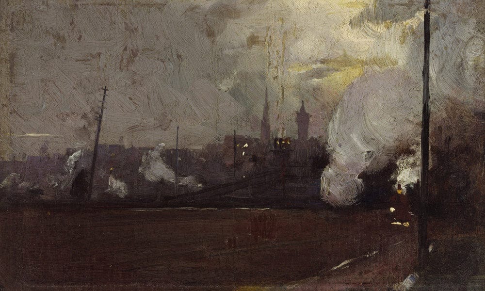Evening Train To Hawthorn By Tom Roberts Fine Art Print