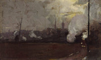 Evening Train To Hawthorn By Tom Roberts Fine Art Print