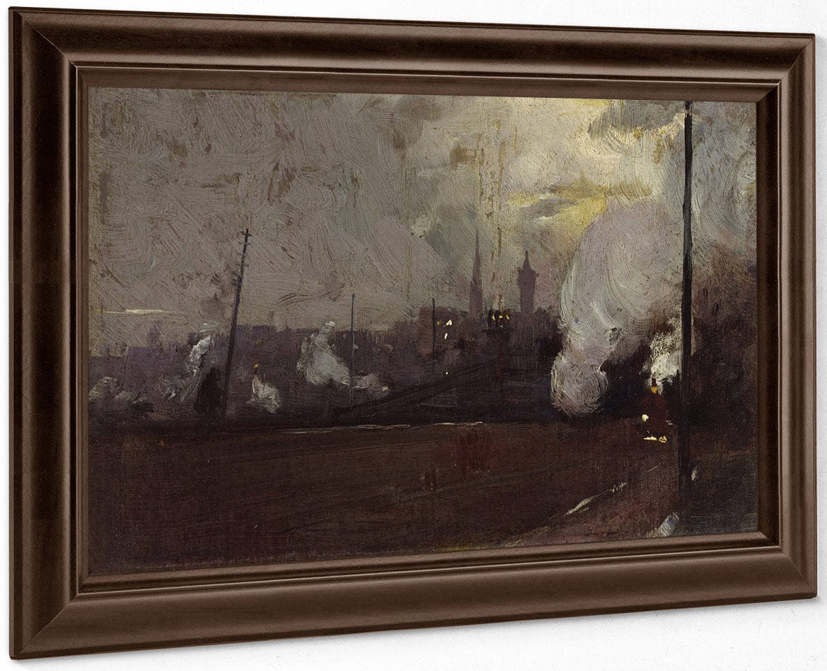 Evening Train To Hawthorn By Tom Roberts Fine Art Print