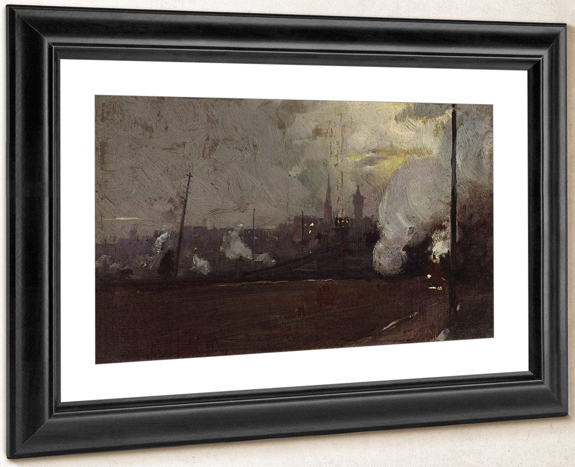 Evening Train To Hawthorn By Tom Roberts Fine Art Print