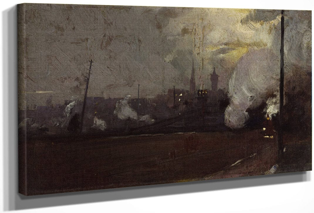 Evening Train To Hawthorn By Tom Roberts Fine Art Print