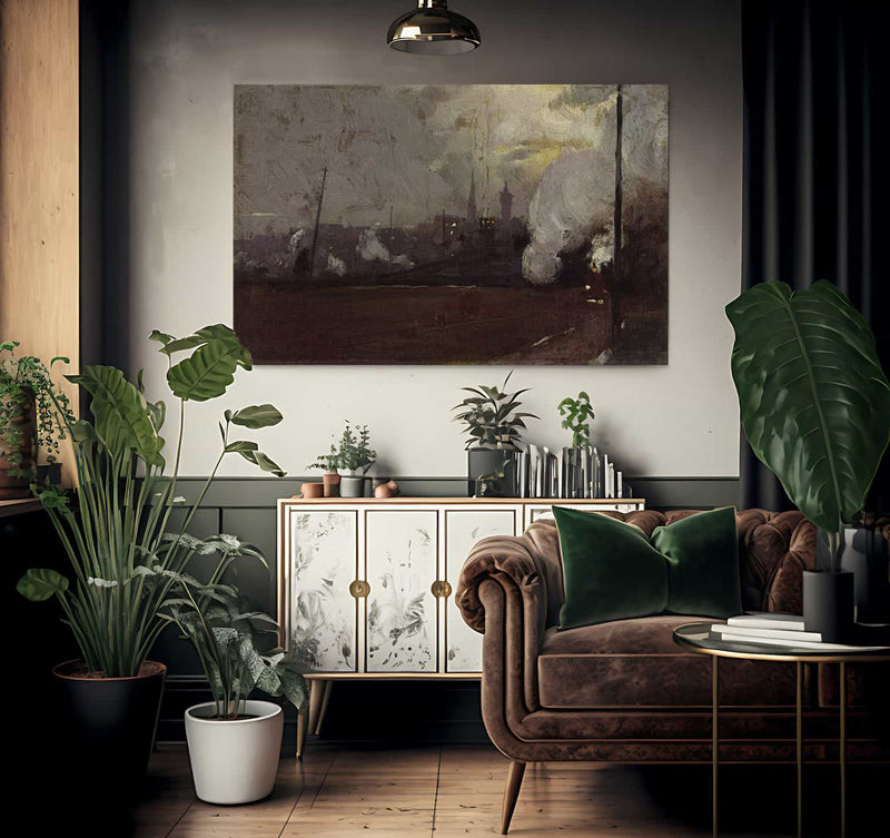 Evening Train To Hawthorn By Tom Roberts Fine Art Print