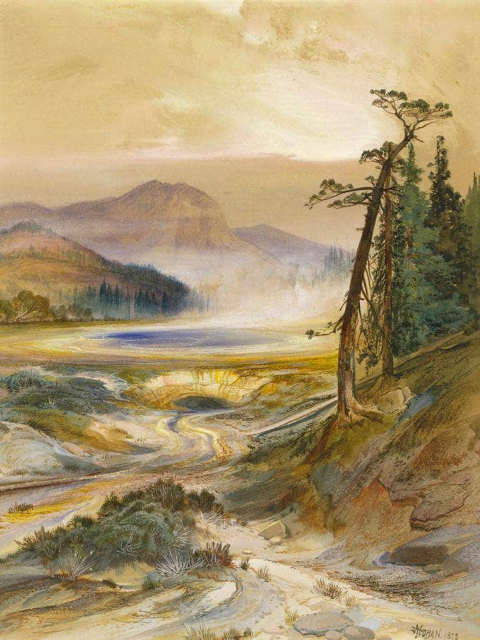 Excelsior Geyser, Yellowstone Park By Thomas Moran Fine Art Print