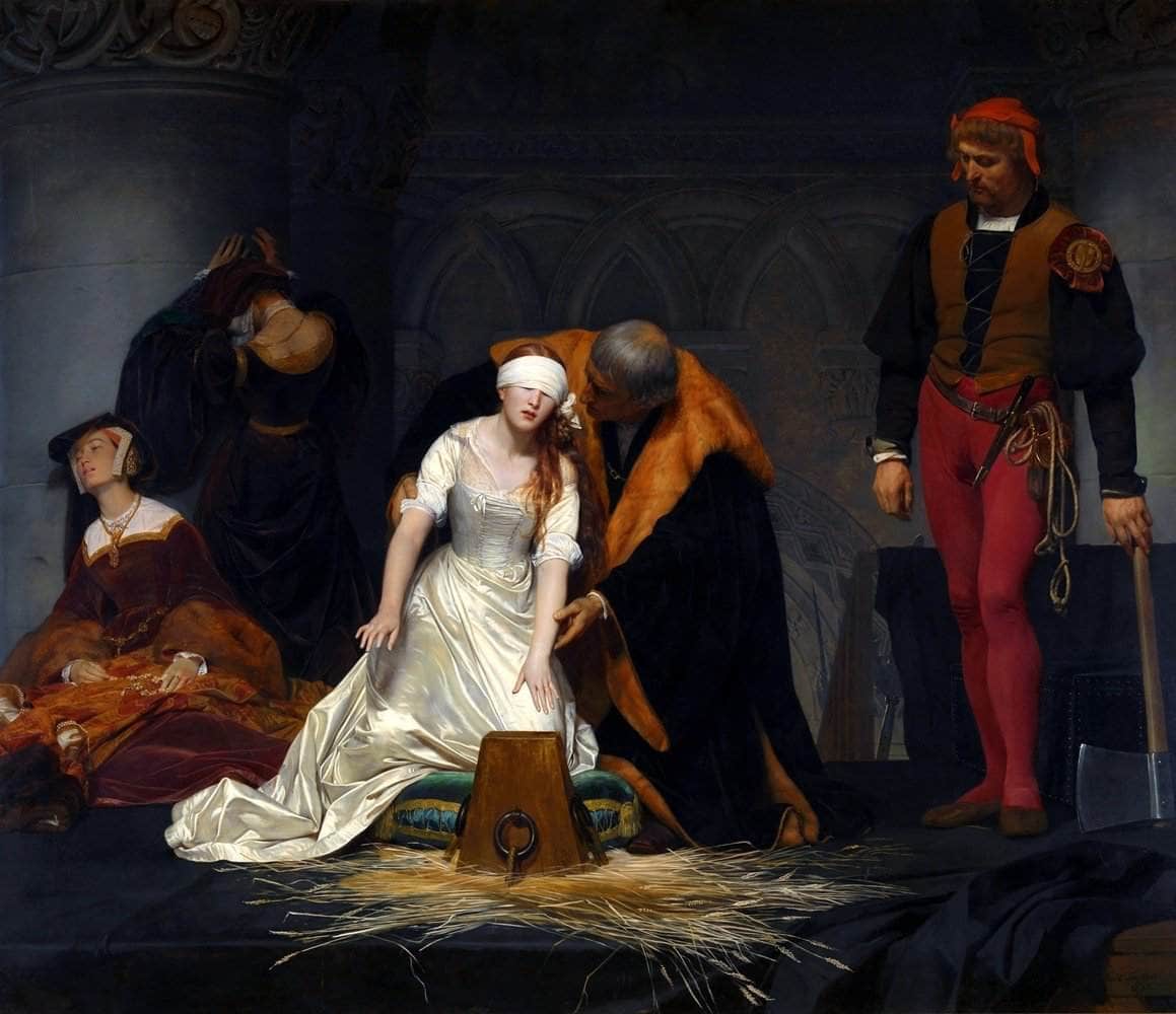 Execution Of Lady Jane Grey Painting Paul Delaroche Canvas Art Fine Art Print