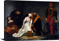 Execution Of Lady Jane Grey Painting Paul Delaroche Canvas Art Fine Art Print