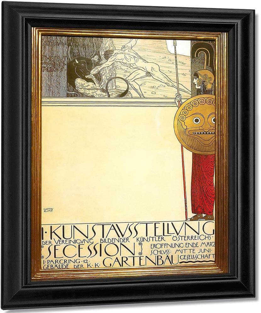 Exhibition Wallpaper For Secession I By Gustav Klimt Fine Art Print