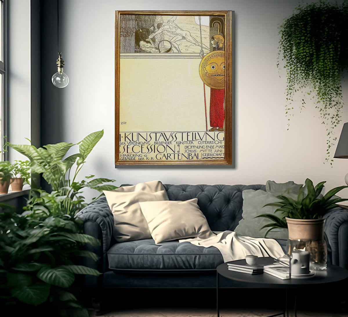 Exhibition Wallpaper For Secession I By Gustav Klimt Fine Art Print
