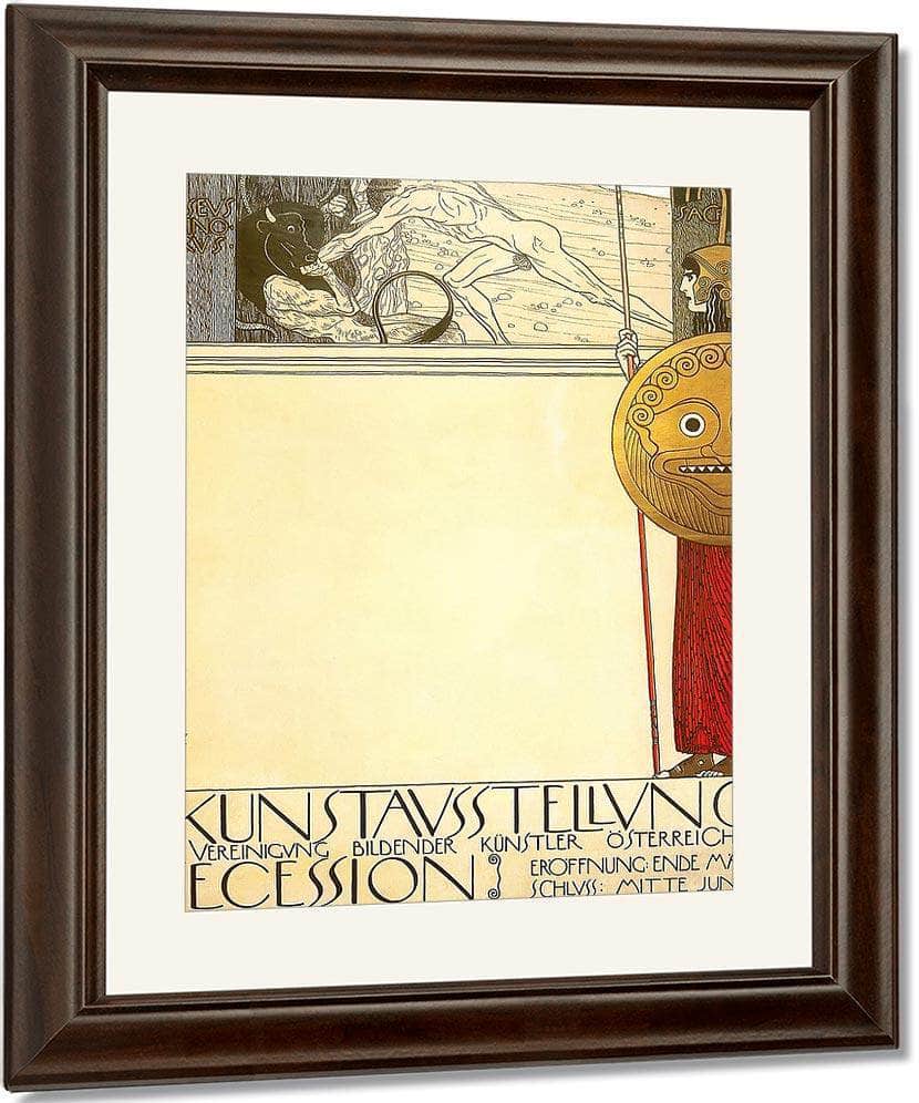 Exhibition Wallpaper For Secession I By Gustav Klimt Fine Art Print