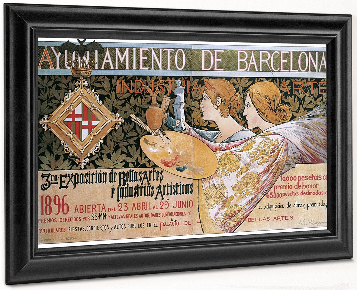 Exposicion De Bellas Artes E Industrias Artisticas By Alejandro De Riquer Fine Art Print