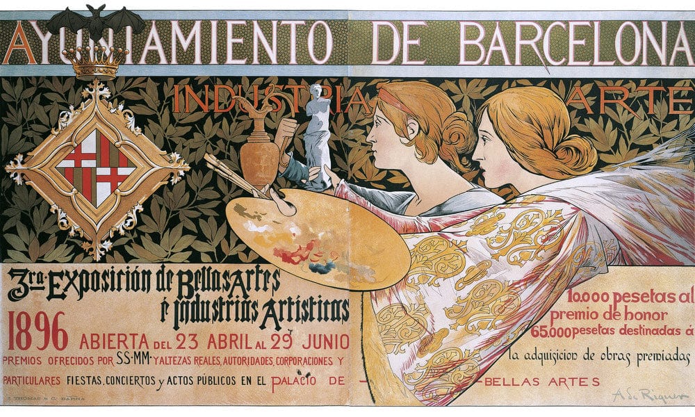 Exposicion De Bellas Artes E Industrias Artisticas By Alejandro De Riquer Fine Art Print