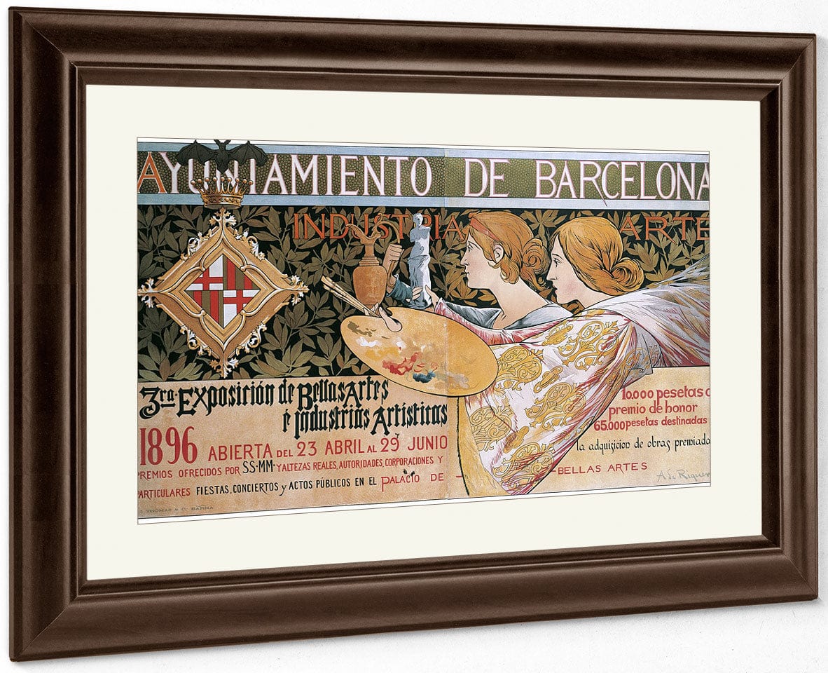 Exposicion De Bellas Artes E Industrias Artisticas By Alejandro De Riquer Fine Art Print