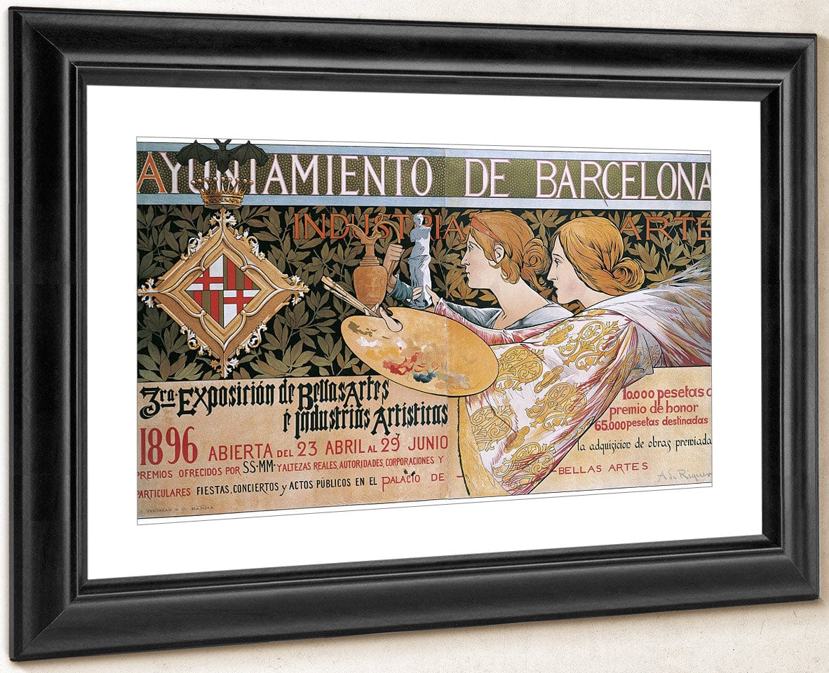 Exposicion De Bellas Artes E Industrias Artisticas By Alejandro De Riquer Fine Art Print