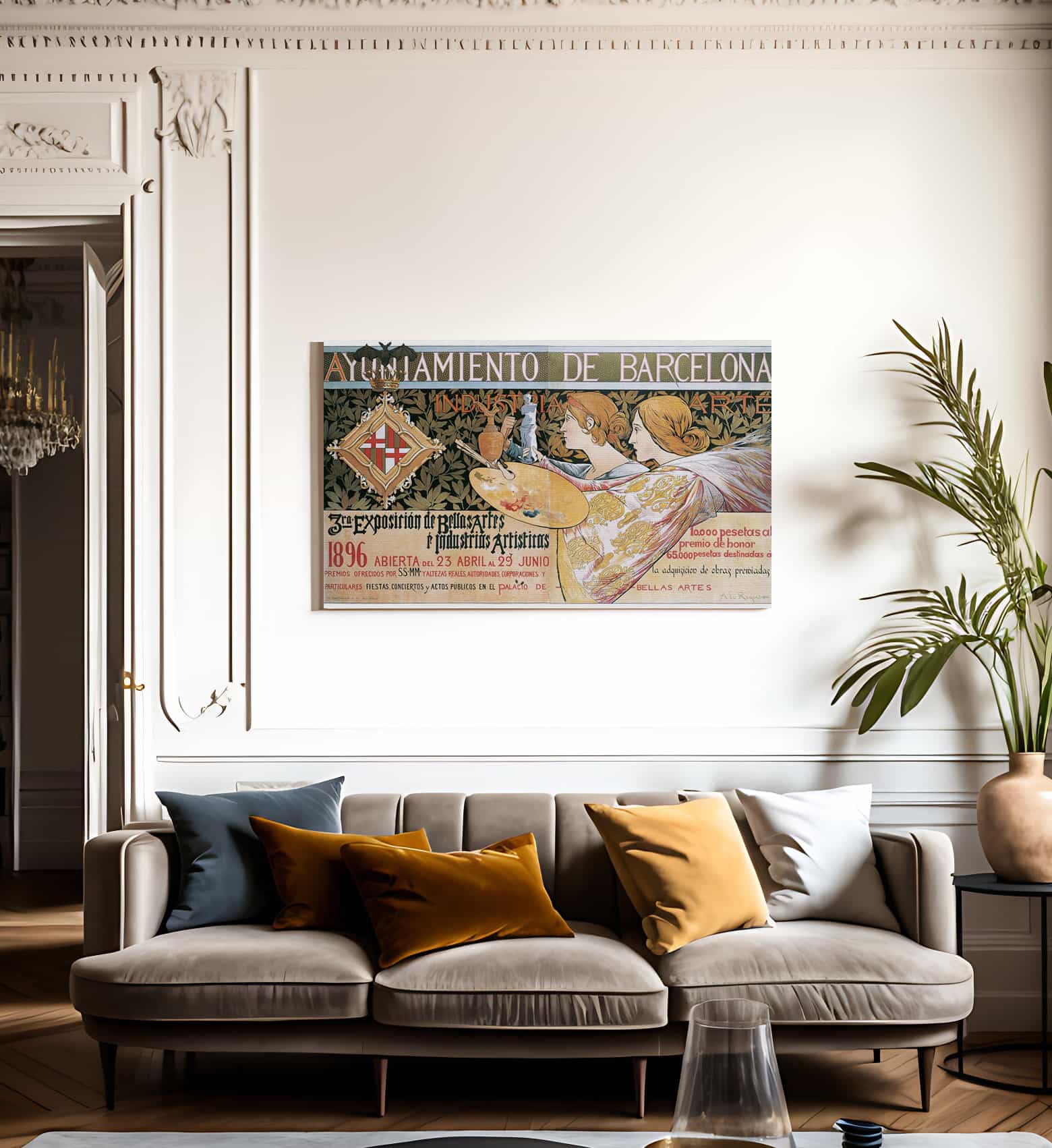 Exposicion De Bellas Artes E Industrias Artisticas By Alejandro De Riquer Fine Art Print