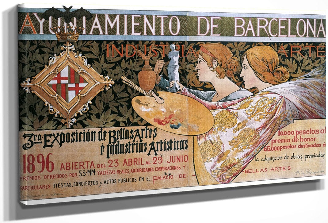Exposicion De Bellas Artes E Industrias Artisticas By Alejandro De Riquer Fine Art Print