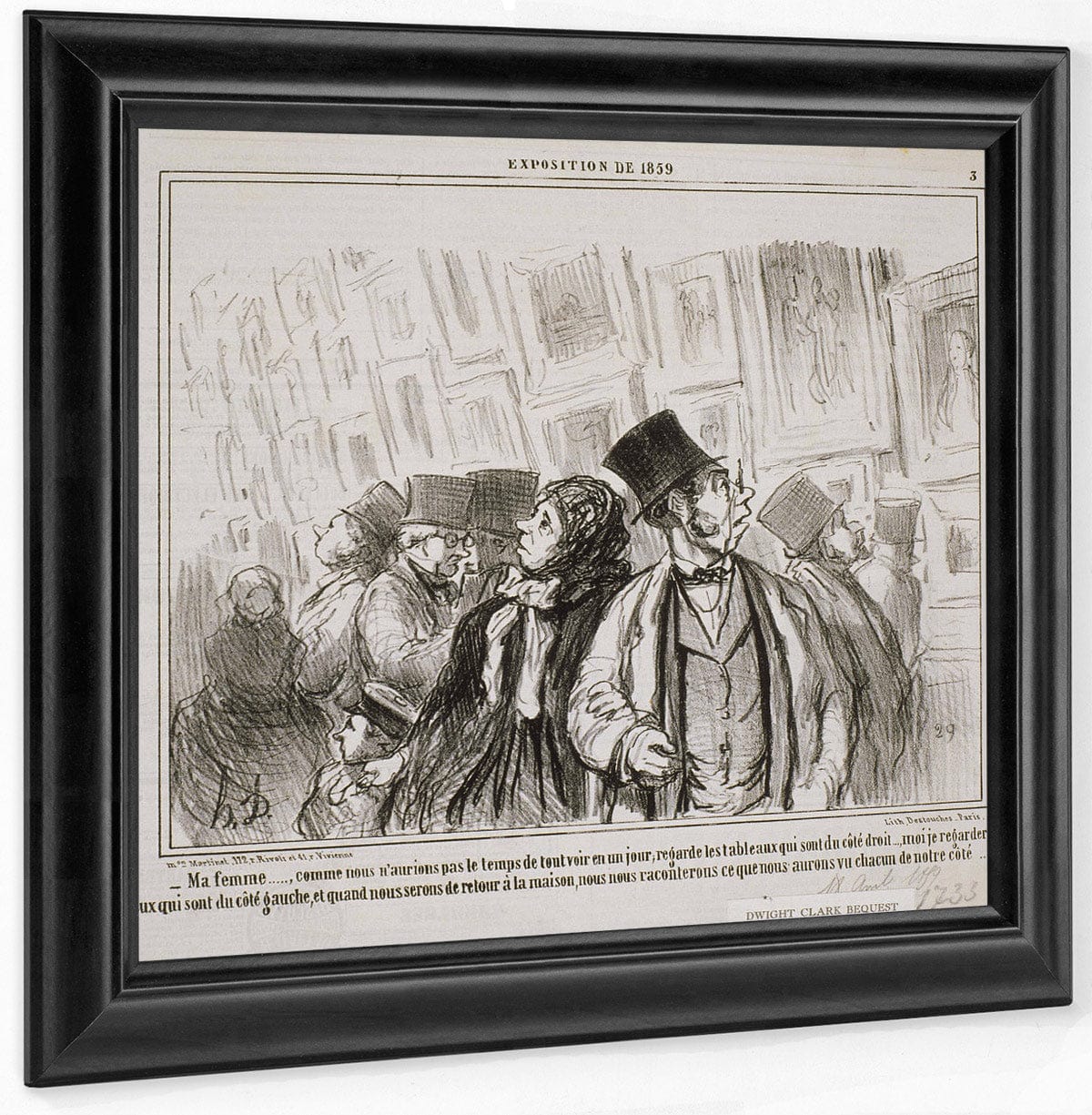 Exposition De 1859 Ma Femme…Comme Nous N'aurions Pas... By Honore Daumier Fine Art Print
