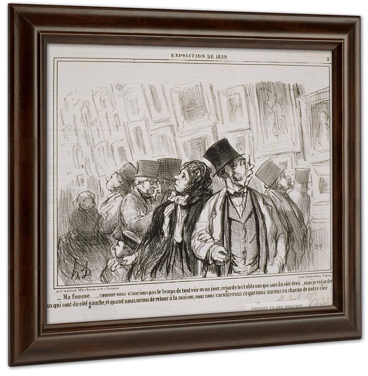 Exposition De 1859 Ma Femme…Comme Nous N'aurions Pas... By Honore Daumier Fine Art Print