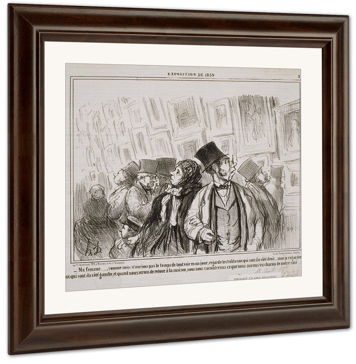 Exposition De 1859 Ma Femme…Comme Nous N'aurions Pas... By Honore Daumier Fine Art Print