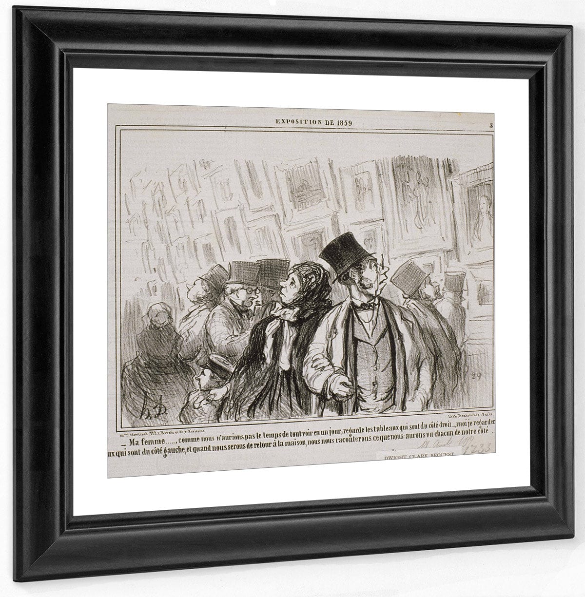 Exposition De 1859 Ma Femme…Comme Nous N'aurions Pas... By Honore Daumier Fine Art Print