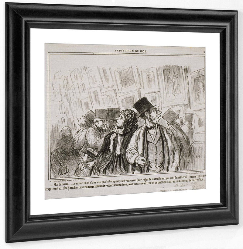 Exposition De 1859 Ma Femme…Comme Nous N'aurions Pas... By Honore Daumier Fine Art Print