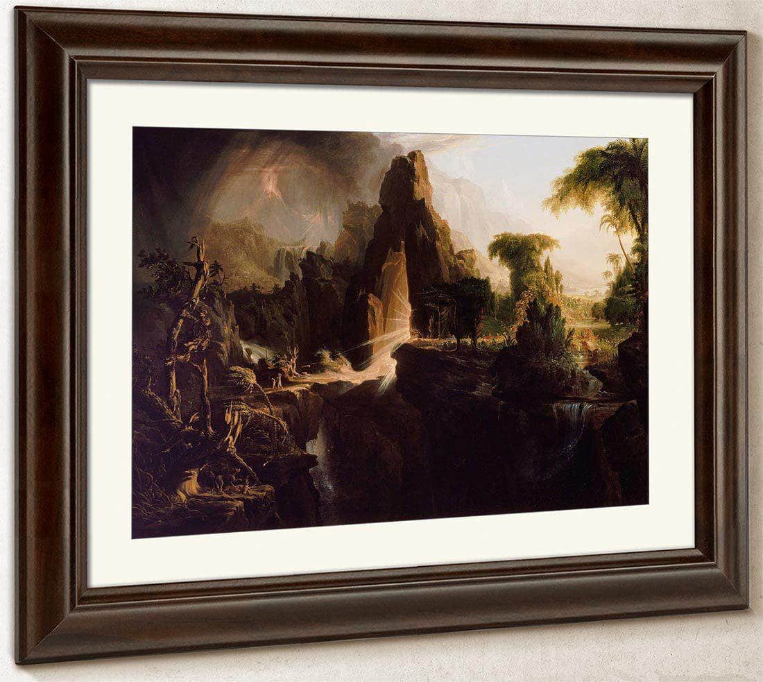 Expulsion From The Garden Of Eden By  Cole Thomas Fine Art Print