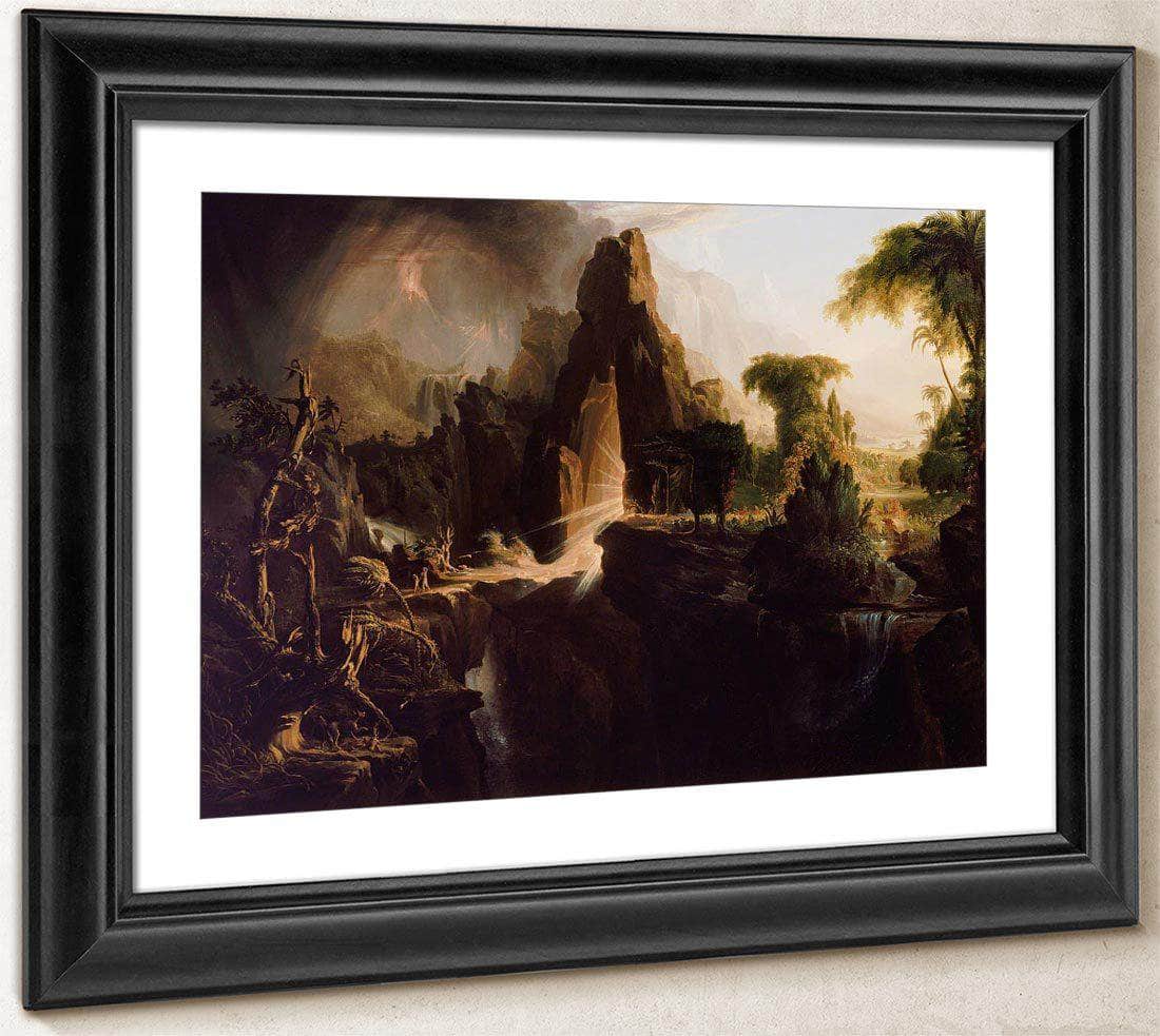 Expulsion From The Garden Of Eden By  Cole Thomas Fine Art Print