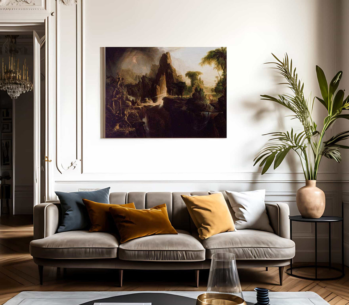 Expulsion From The Garden Of Eden By  Cole Thomas Fine Art Print