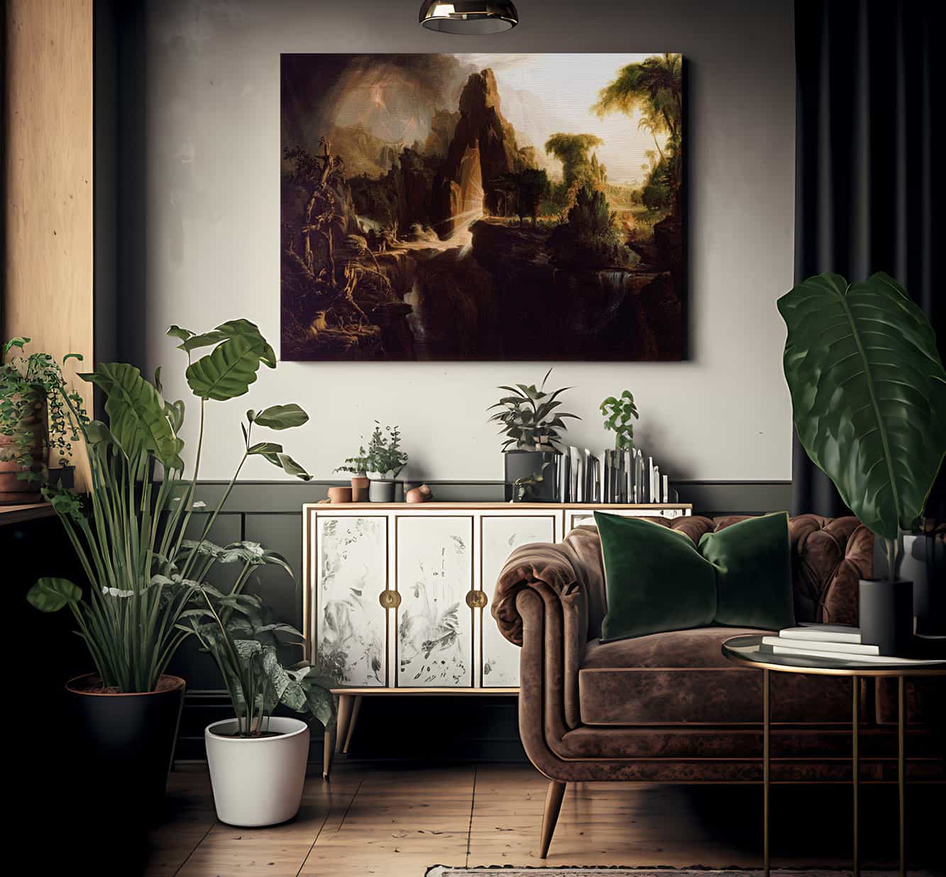 Expulsion From The Garden Of Eden By  Cole Thomas Fine Art Print