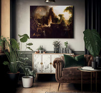 Expulsion From The Garden Of Eden By  Cole Thomas Fine Art Print