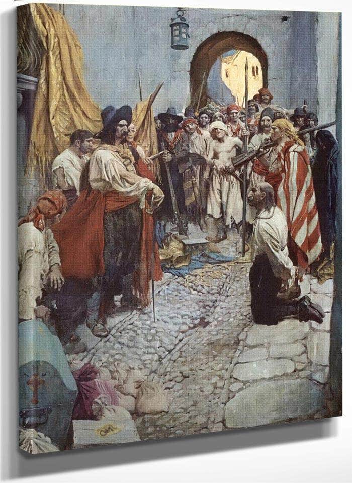 Extorting Tribute From The Citizens By Howard Pyle Fine Art Print