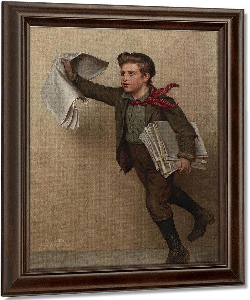 Extra, Extra (The Paper Boy) By John George Brown Fine Art Print