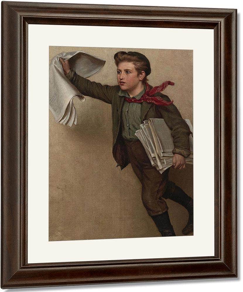Extra, Extra (The Paper Boy) By John George Brown Fine Art Print