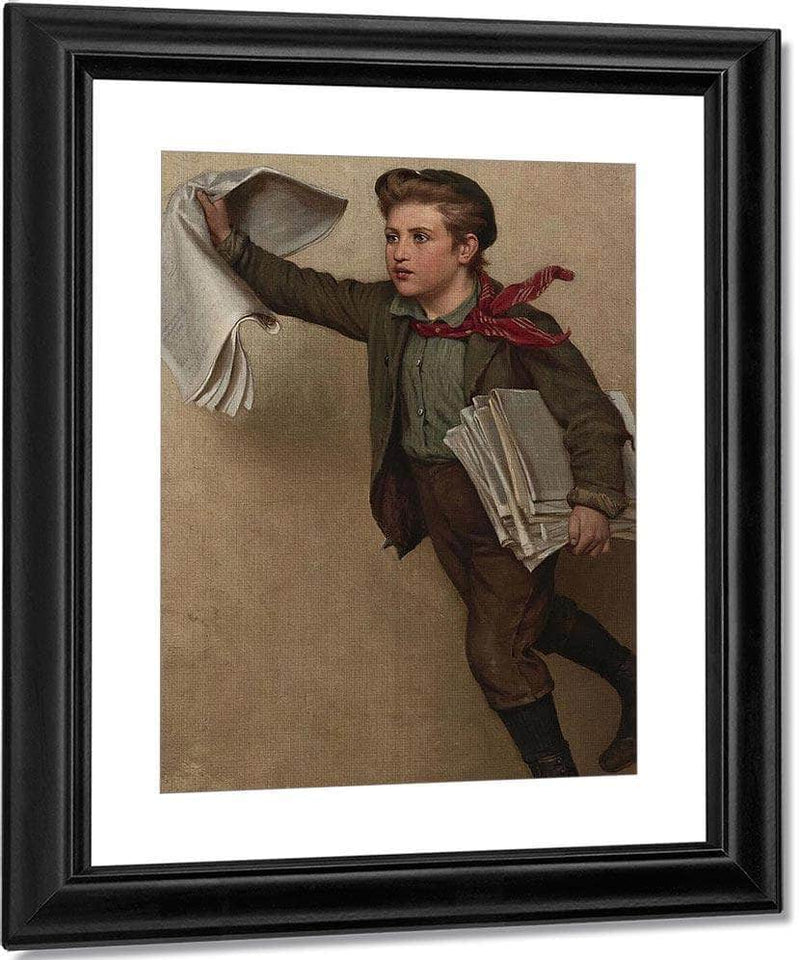 Extra, Extra (The Paper Boy) By John George Brown Fine Art Print
