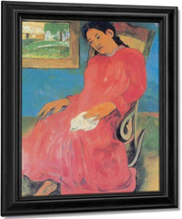 Faaturama ( Woman With A Red Dress) By Paul Gauguin Fine Art Print