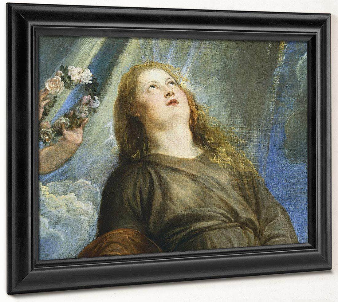 Face Of Rosalie From Saint Rosalie Interceding For The Plague Stricken Of Palermo By Anthony Van Dyck Fine Art Print