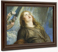 Face Of Rosalie From Saint Rosalie Interceding For The Plague Stricken Of Palermo By Anthony Van Dyck Fine Art Print