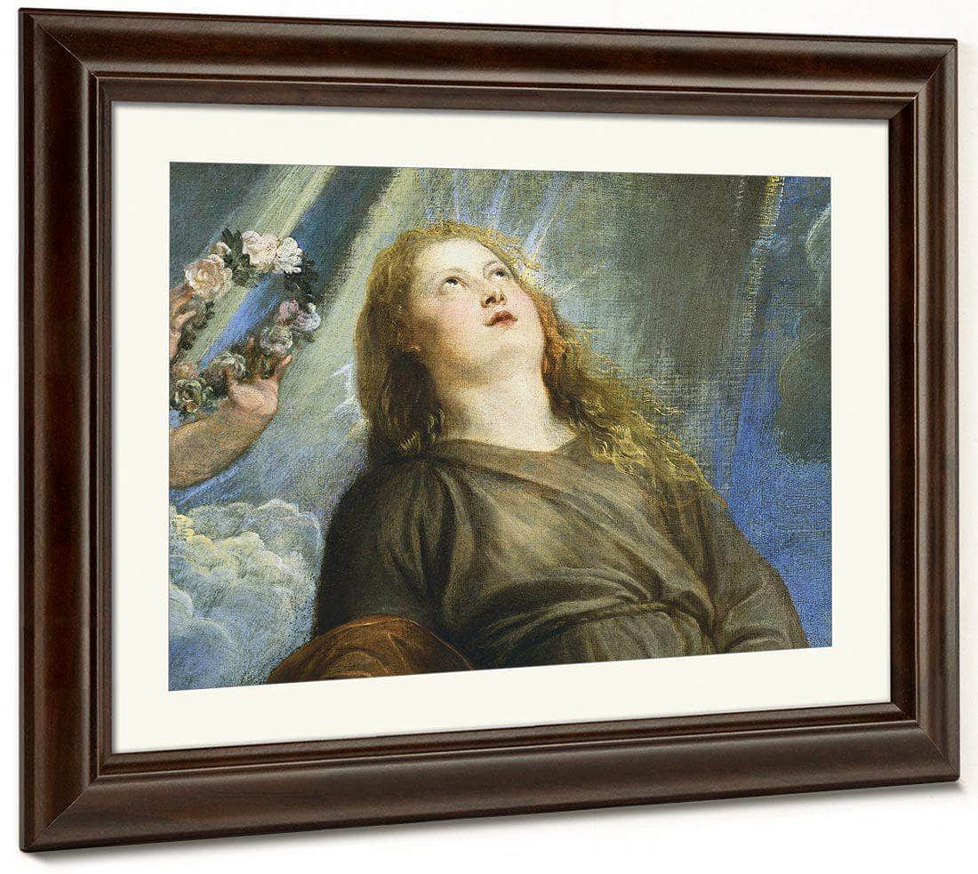Face Of Rosalie From Saint Rosalie Interceding For The Plague Stricken Of Palermo By Anthony Van Dyck Fine Art Print