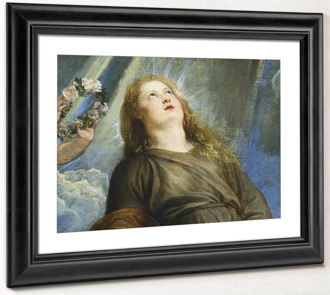 Face Of Rosalie From Saint Rosalie Interceding For The Plague Stricken Of Palermo By Anthony Van Dyck Fine Art Print