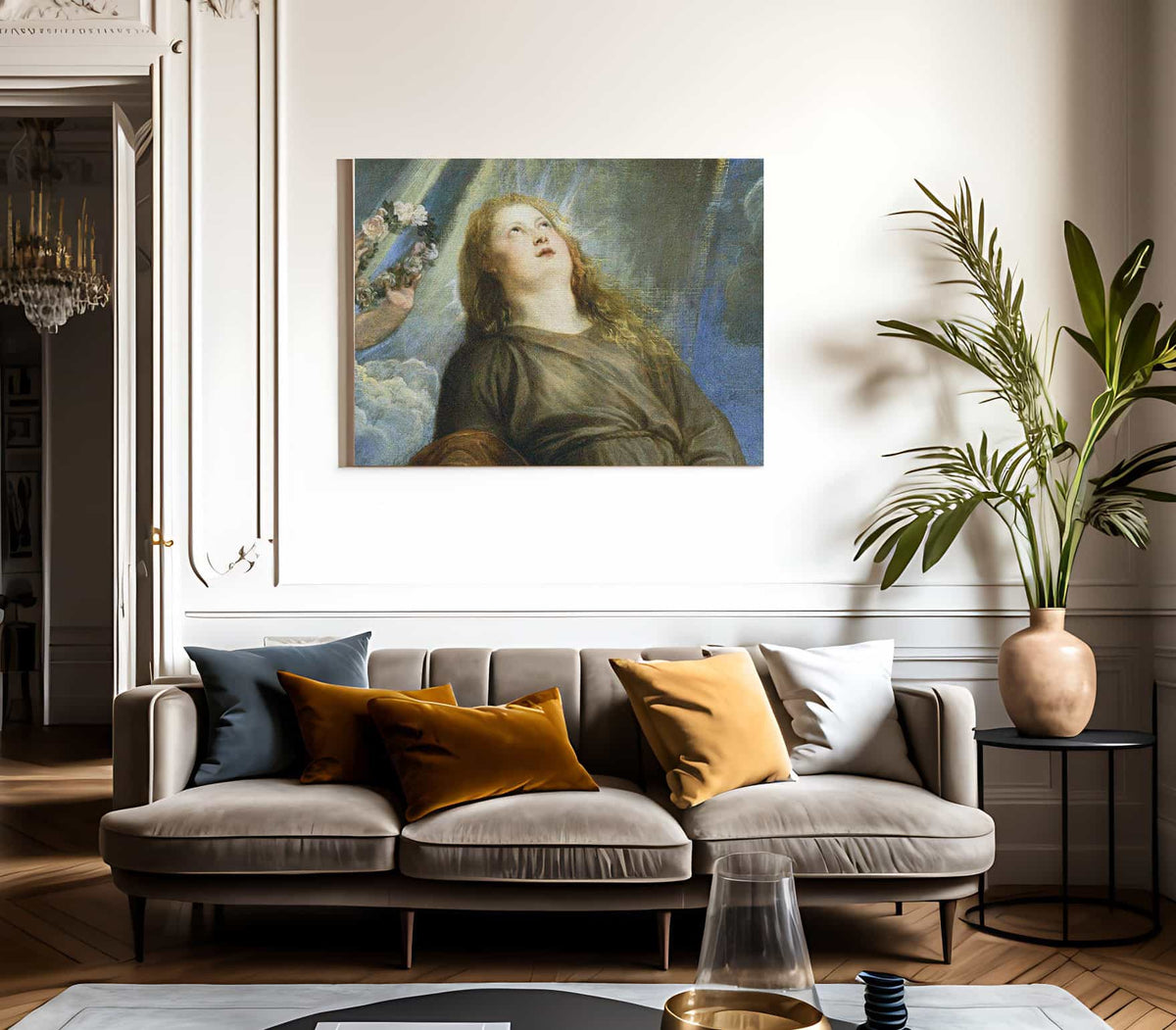 Face Of Rosalie From Saint Rosalie Interceding For The Plague Stricken Of Palermo By Anthony Van Dyck Fine Art Print