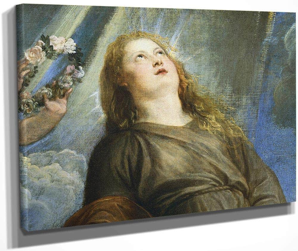 Face Of Rosalie From Saint Rosalie Interceding For The Plague Stricken Of Palermo By Anthony Van Dyck Fine Art Print