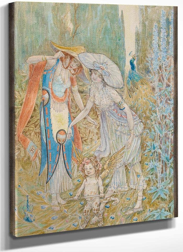 Fairy Figures In A Wood By William Henry Walker Fine Art Print