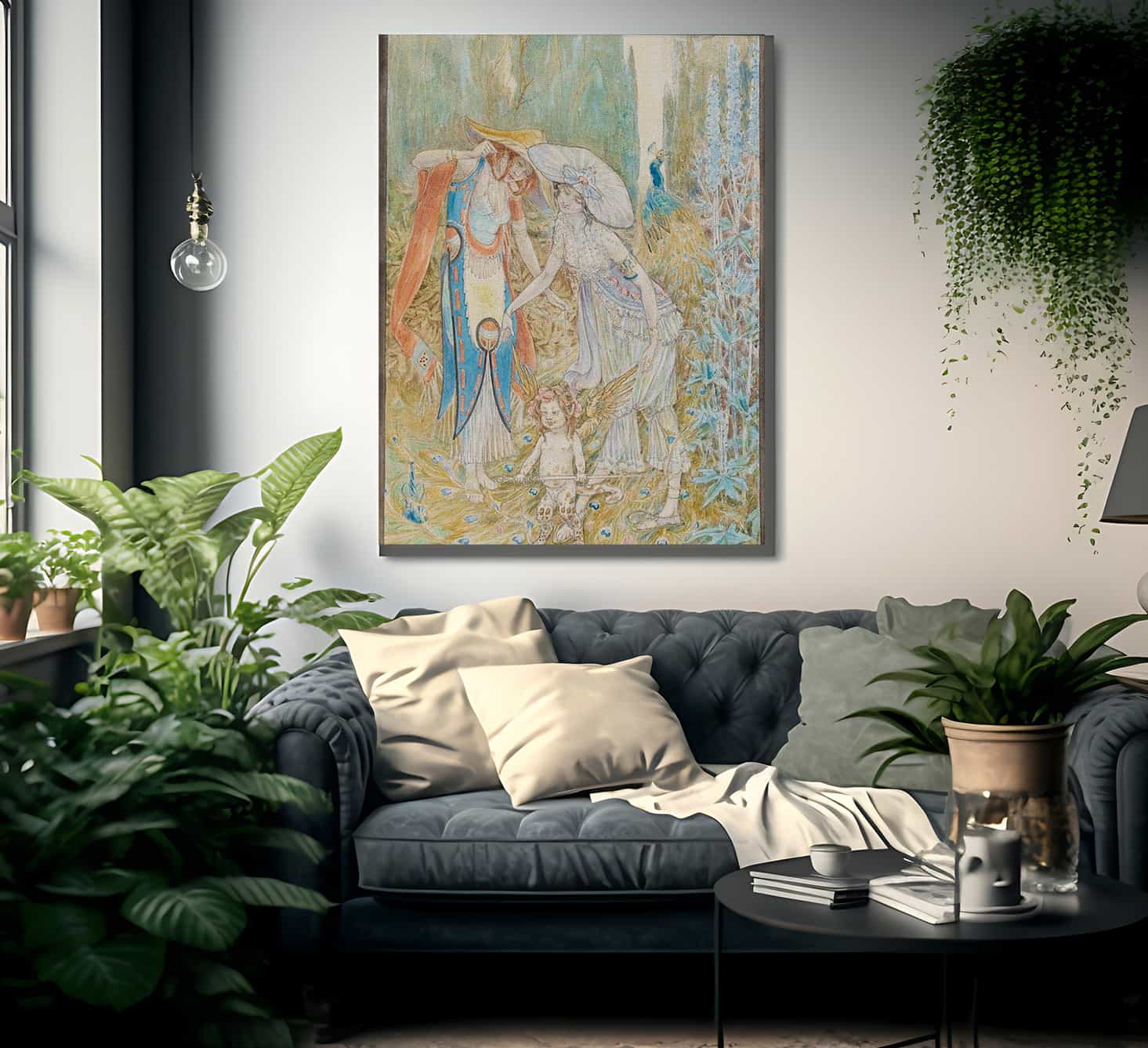 Fairy Figures In A Wood By William Henry Walker Fine Art Print