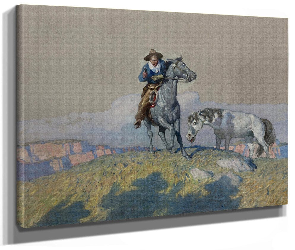 Fall Back! By NC Wyeth Fine Art Print