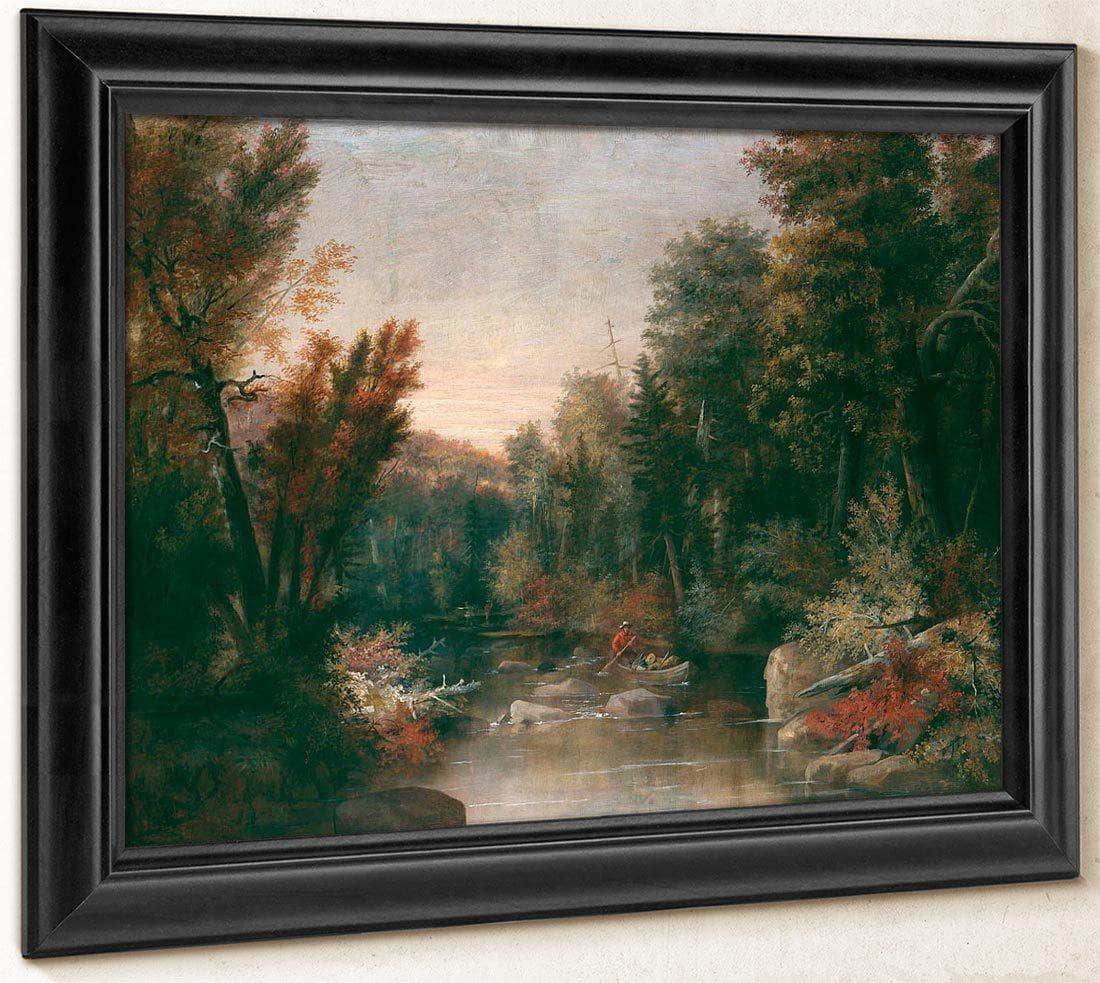 Fall Fisherman By Duncanson Robert Fine Art Print