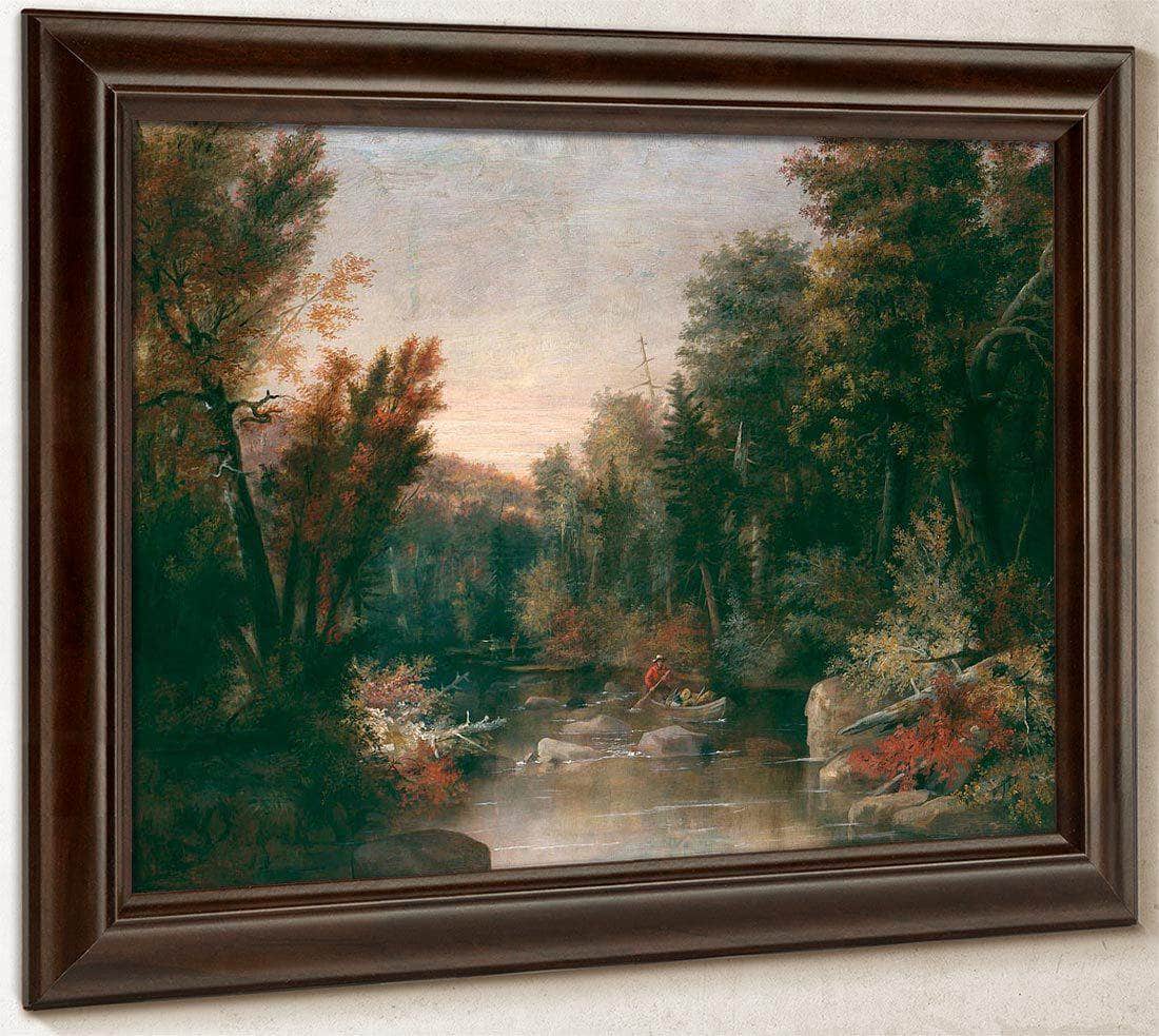 Fall Fisherman By Duncanson Robert Fine Art Print