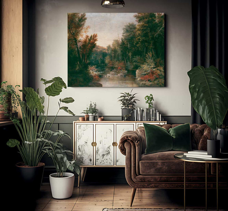 Fall Fisherman By Duncanson Robert Fine Art Print